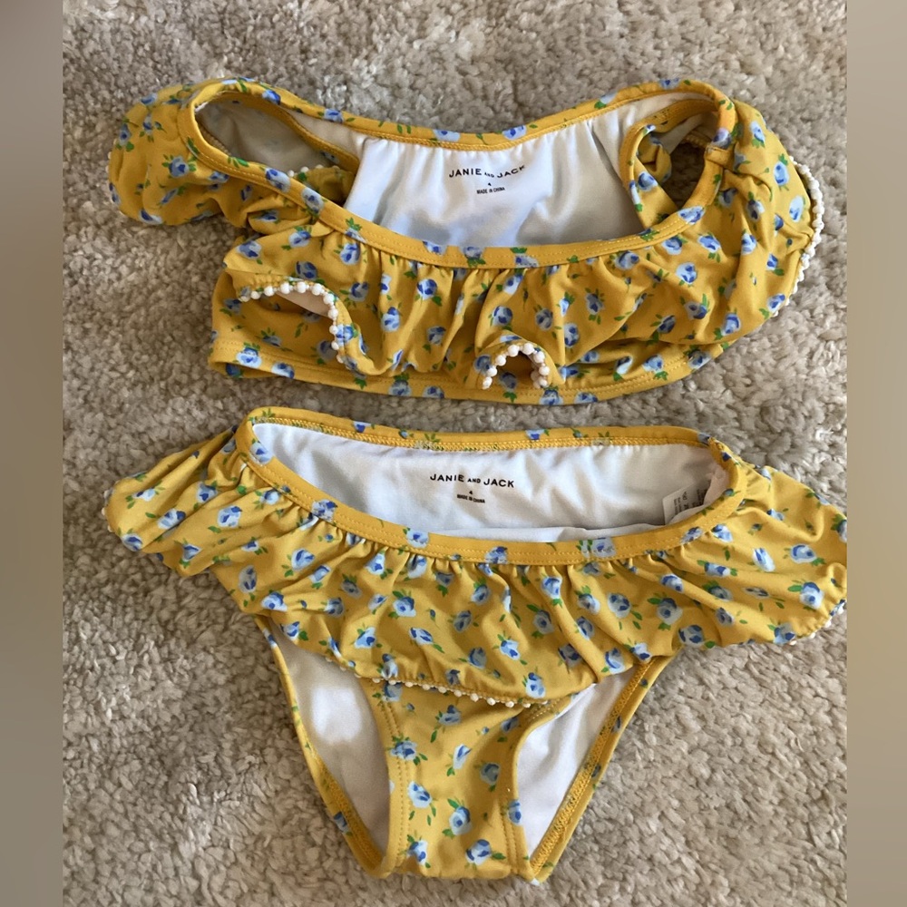 Janie and Jack size 5 girls 2 piece bathing suit